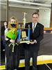 2021 Mayors Trophy Award Winner Miss Savana Irvine with Mayor Matt A. Burke