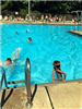 Kids Swimming Across the Pool