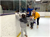 Kids Learning How to Skate Cling to the Edge of the Rink