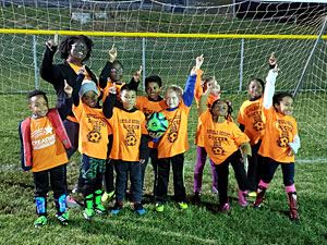 Young Kids Soccer Team Group Photo
