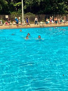 Swimmers at the Edge of the Pool 2