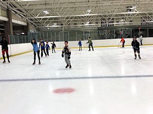 Attendees Skating on the Perimeter of the Park