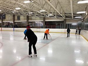 Several Attendees Skating on the Ice