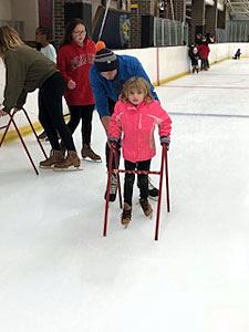 Young Girl Learning How to Skate
