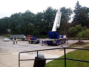 Crane Lifting a Condenser 1
