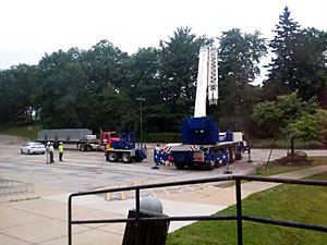 Crane Lifting a Condenser 2