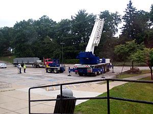 Crane Lifting a Condenser 3