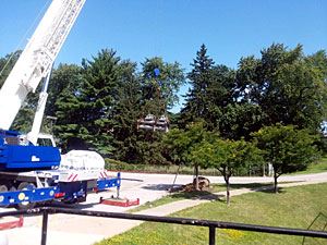 Crane Outside the Premises