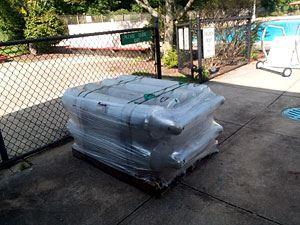 Compressor Tanks on a Wood Pallet