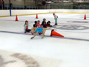 Benny Showing of His Skating Skills to Kids