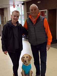 Benny with His Trainers