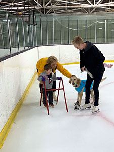 Mom and Her Son Pet Benny