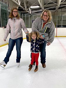 Young Girl Learning to Skate
