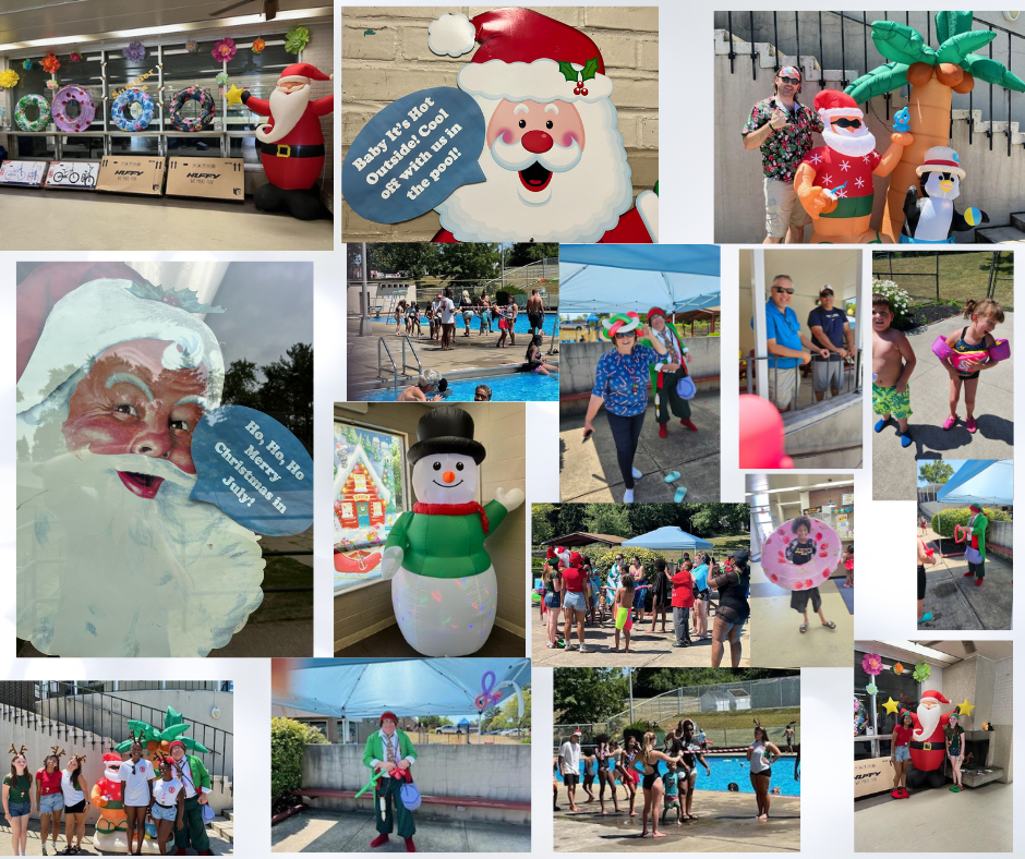 Christmas in July - Collage of pictures of all the fun!