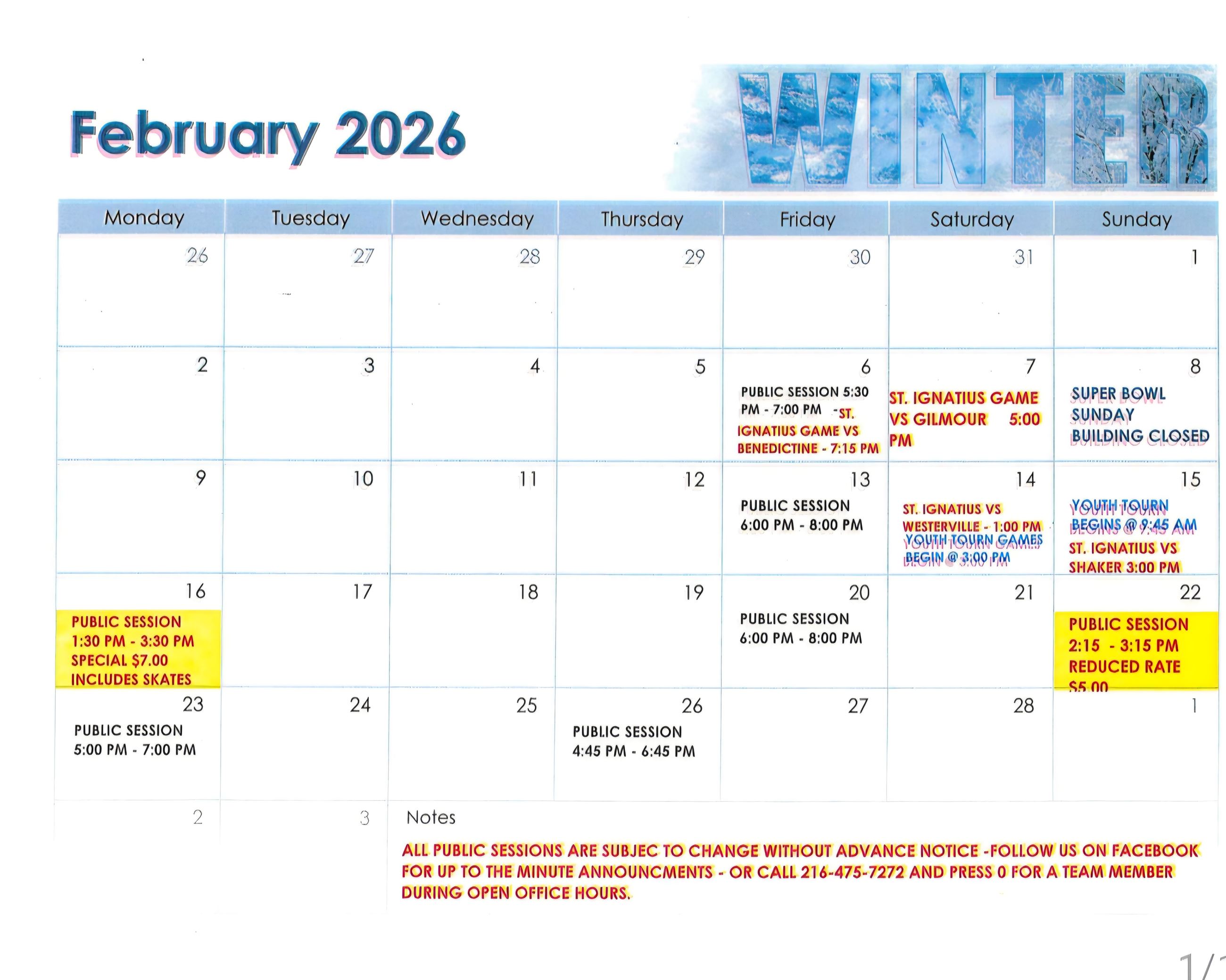 February Calendar