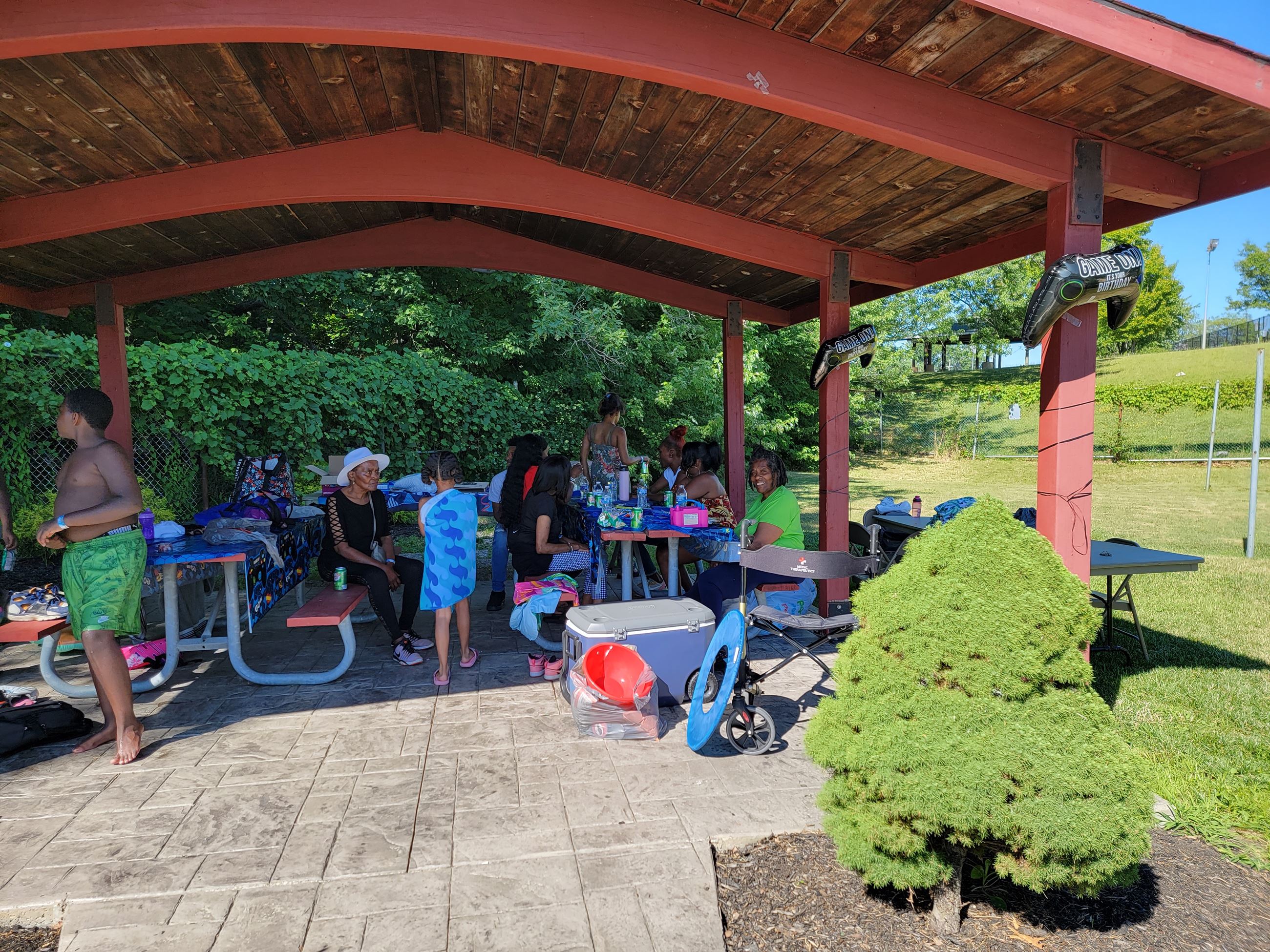 Birthday party at the pool
